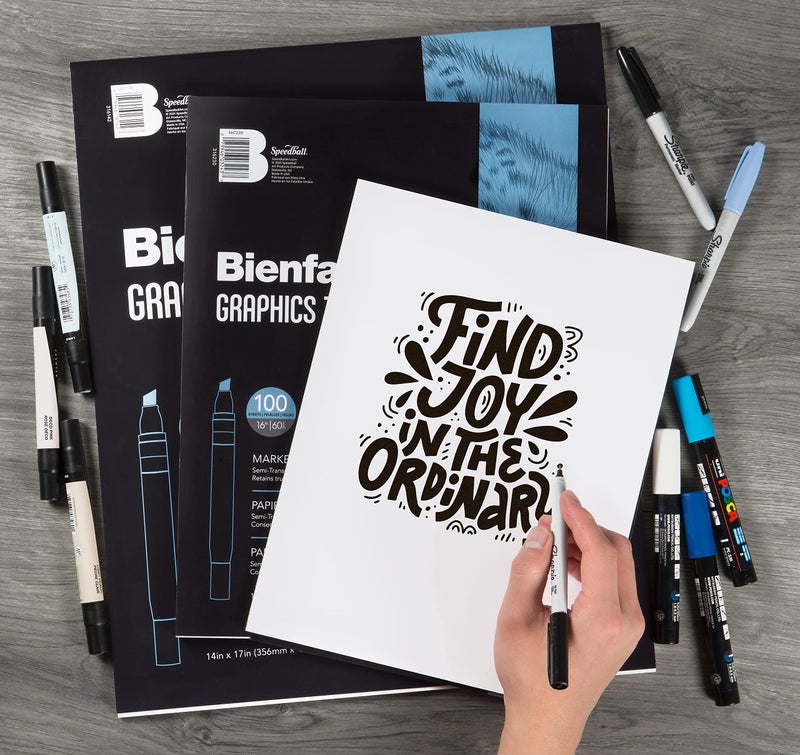 Bienfang Graphics 360 Marker Paper Pad, Non-Bleeding, Semi-Transparent, Artist Drawing Sketchbook, for Layouts 11x14 Inch, 50 Sheets - Image 3