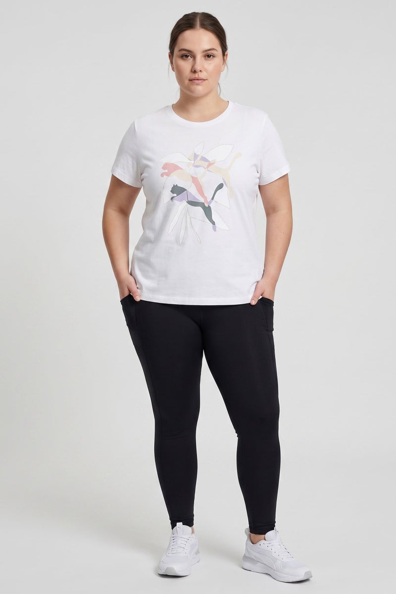PUMA Women Sportswear Fit Short Sleeve Outdoor T-Shirt, White - Image 2