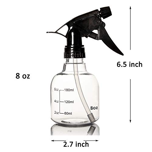 Youngever 6 Pack Empty Plastic Spray Bottles, Spray Bottles for Hair and Cleaning Solutions (8 Ounce) - Image 3