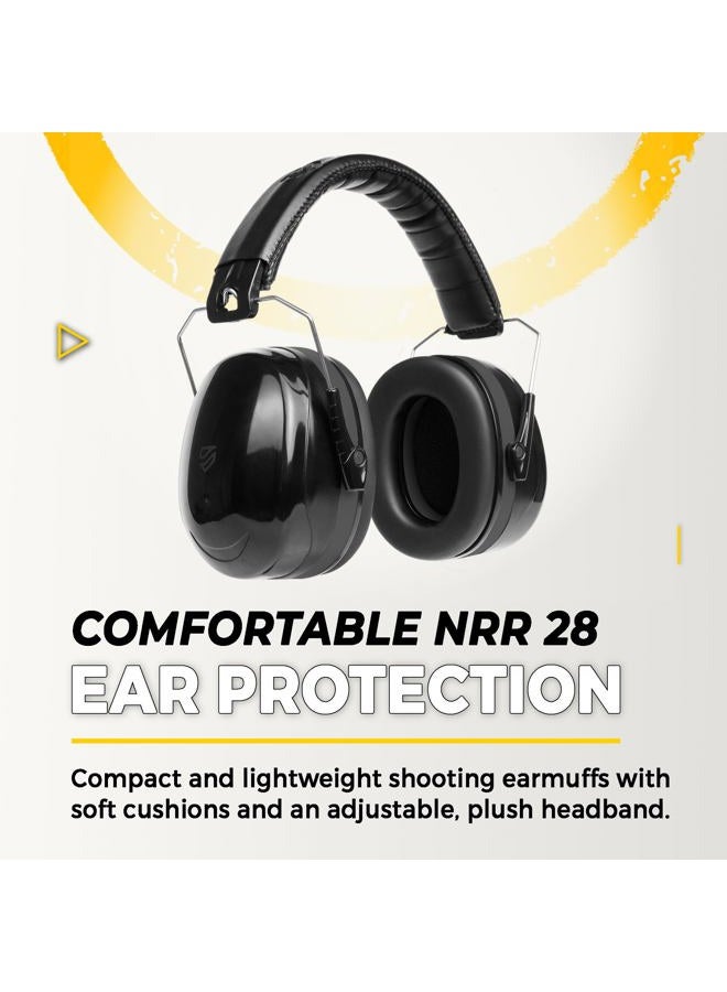 TradeSmart All-in-One Shooting Ear Protection - Comfort+ NRR 28 Earmuffs, Glasses & Earplugs + Carry Case - Image 3