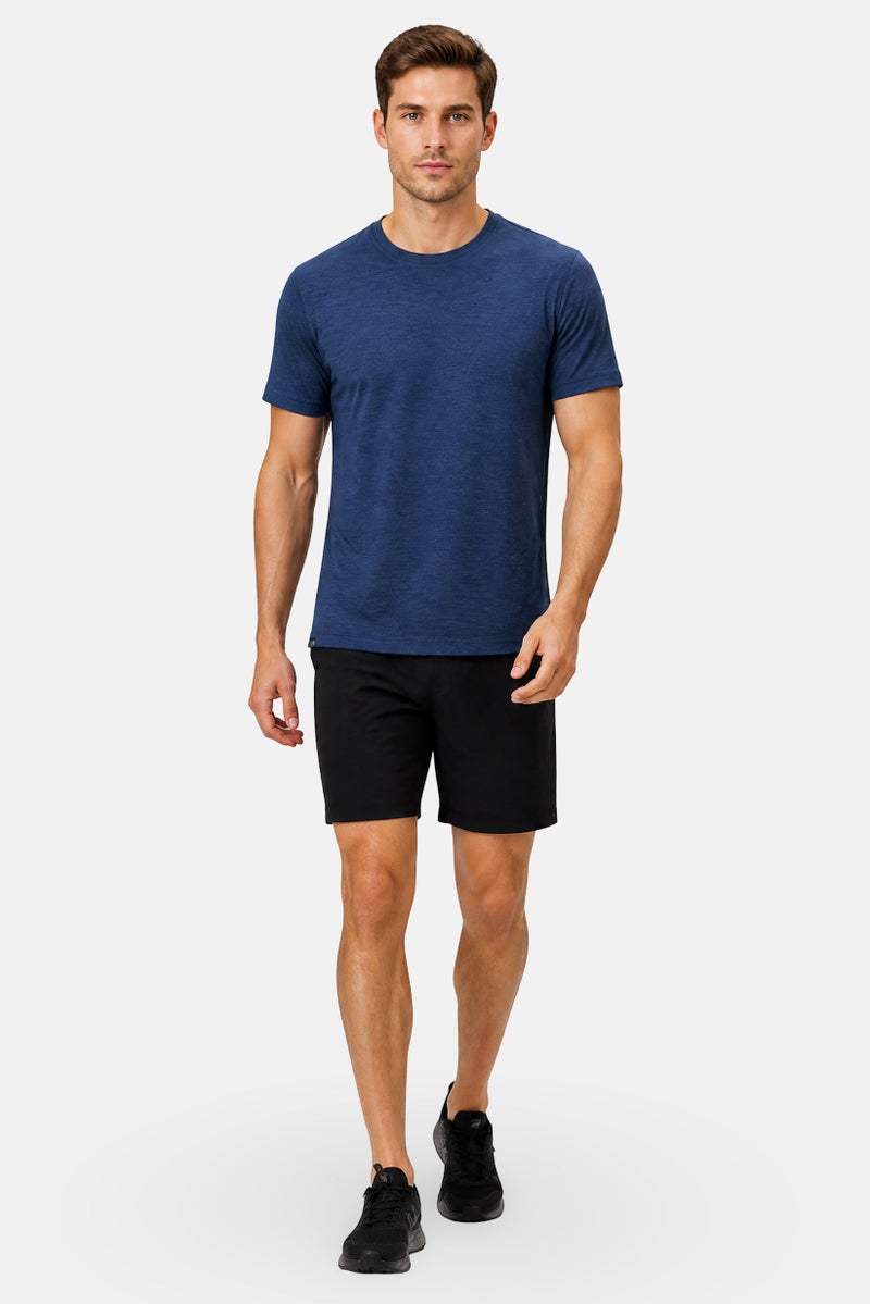 Gaiam Men Slim Fit Short Sleeve Training T-Shirt, Blue - Image 2