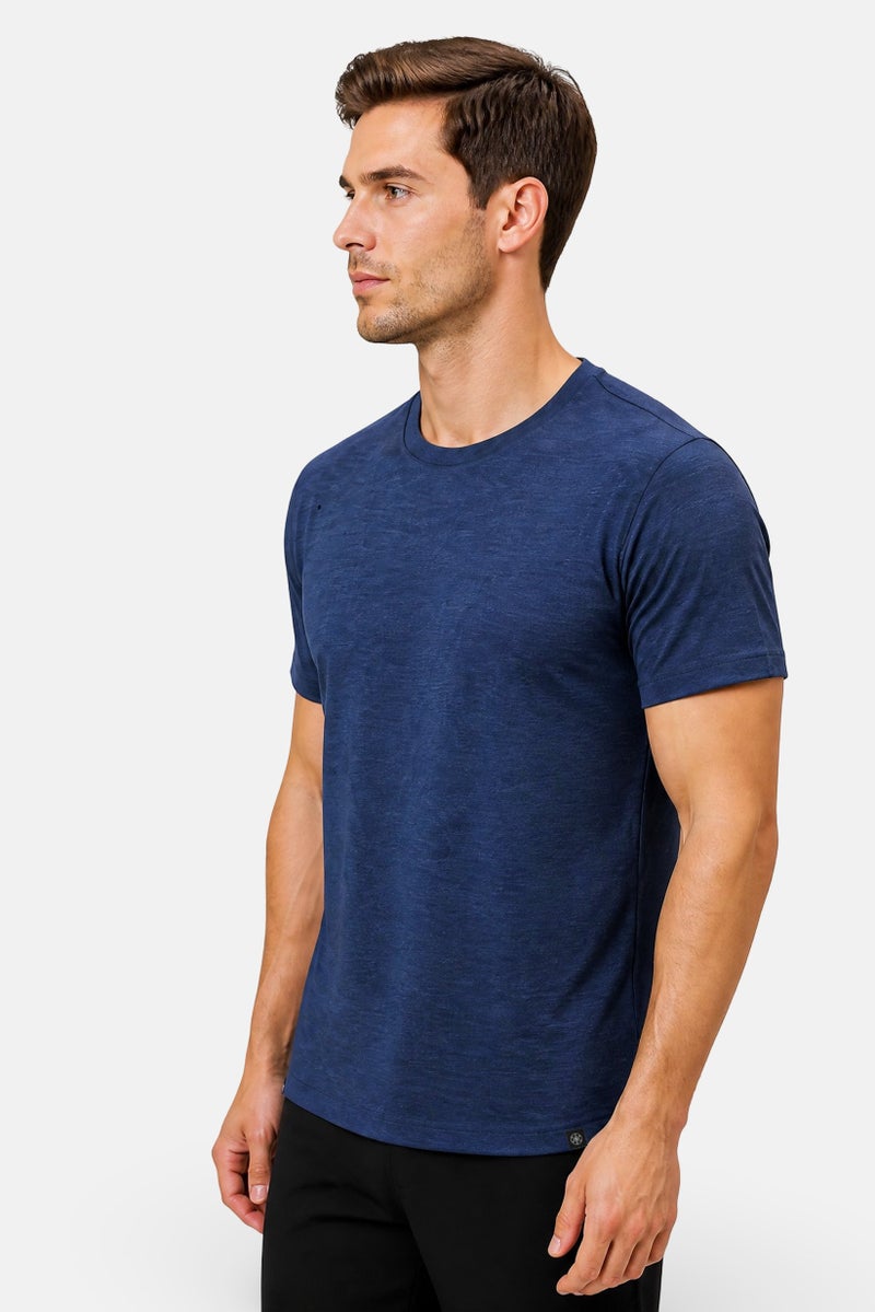 Gaiam Men Slim Fit Short Sleeve Training T-Shirt, Blue - Image 5