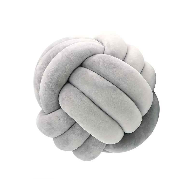 White Knot Ball Throw Pillow 7.87inch Wedding Birthday Party Gift - Image 1
