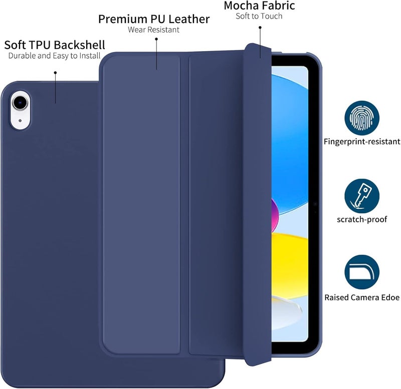 Boxome Tablet Case Cover for Apple iPad Pro 10.5 inch (1st Gen) [Auto Sleep/Wake Cover] [Trifold Stand] - Blue - Image 3