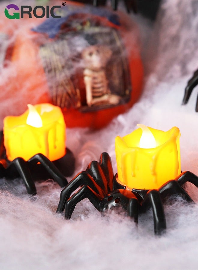 GROIC 6-Pack LED Candles Lights, Flameless Candles Flickering, LED Candles Tea Lights for Holiday Decor, Theme Party, Glow Spider Pumpkin Nightlight Atmosphere Ornaments Props  - Image 5