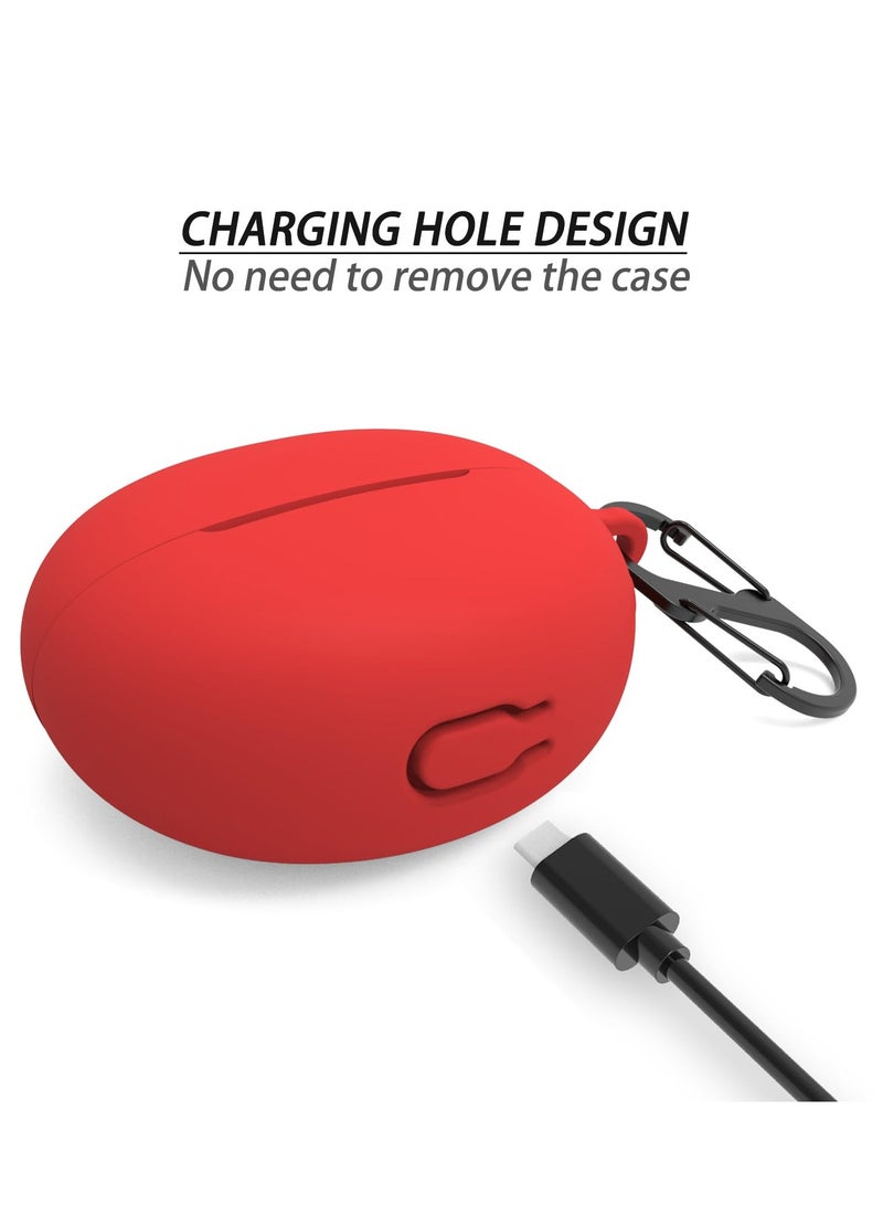 لينة سيليكون المضادة للخدش واقية من الصدمات كم متوافق مع هواوي الحرة كليب ، مع سلسلة المفاتيح ( الأحمر ) - Image 3