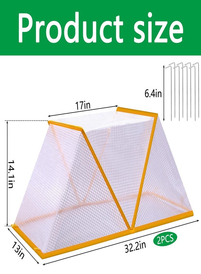 DECOHS 2 Pcs Garden Row Accelerator Plants Cover, 32.2" x 13" x 14.1" Foldable Raised Garden Beds Vegetable Rows Plant Protector, Plant Net Cage Guard Greenhouse Cover for Protect Vegetable Fruit from Animal - Image 2