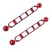 LetonPower Red 11" Double Ball Aluminum Alloy Extension Arm, 1" Ball Head Connector Underwater Arm for Strobe/Video - Image 2