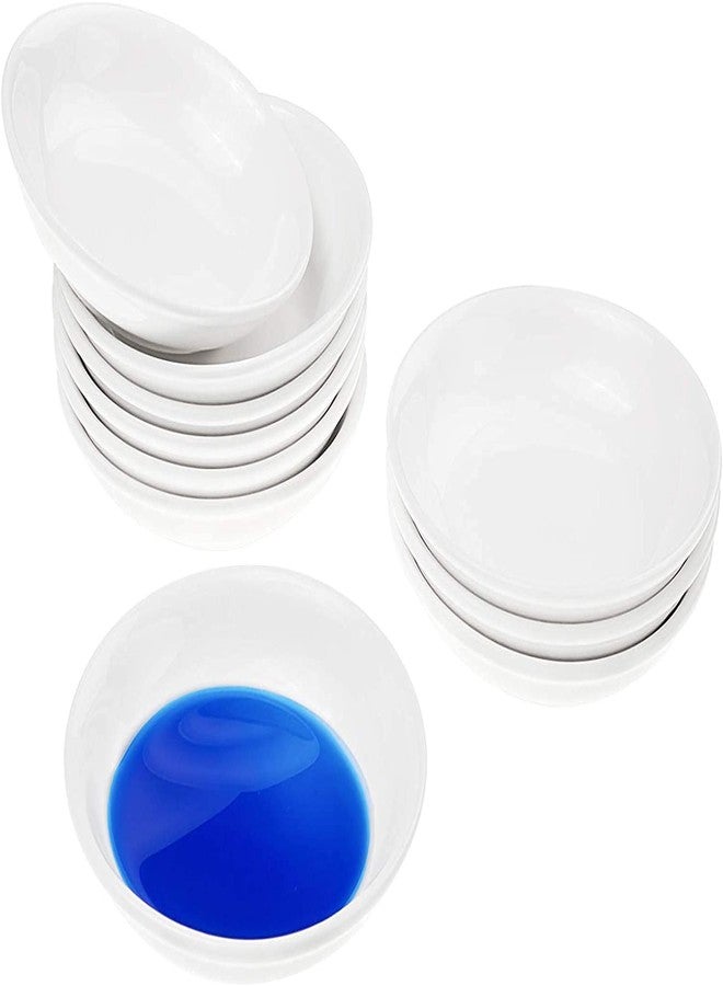 DDRAUY 10PCS Round Porcelain Watercolor Paint Palette,Round Ceramic Artist Paint Palette Container Dish for Painting - Image 1