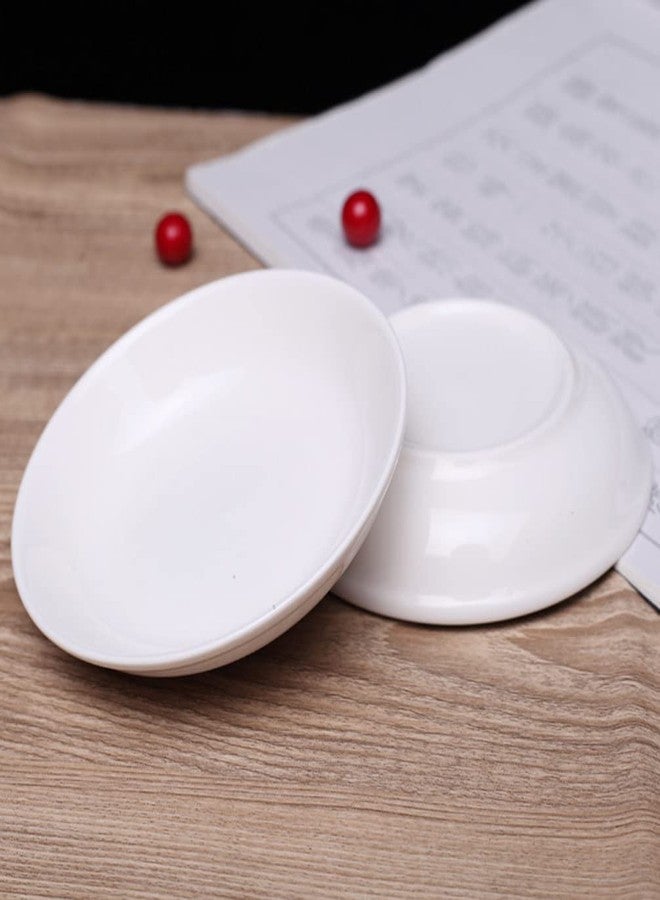 DDRAUY 10PCS Round Porcelain Watercolor Paint Palette,Round Ceramic Artist Paint Palette Container Dish for Painting - Image 5