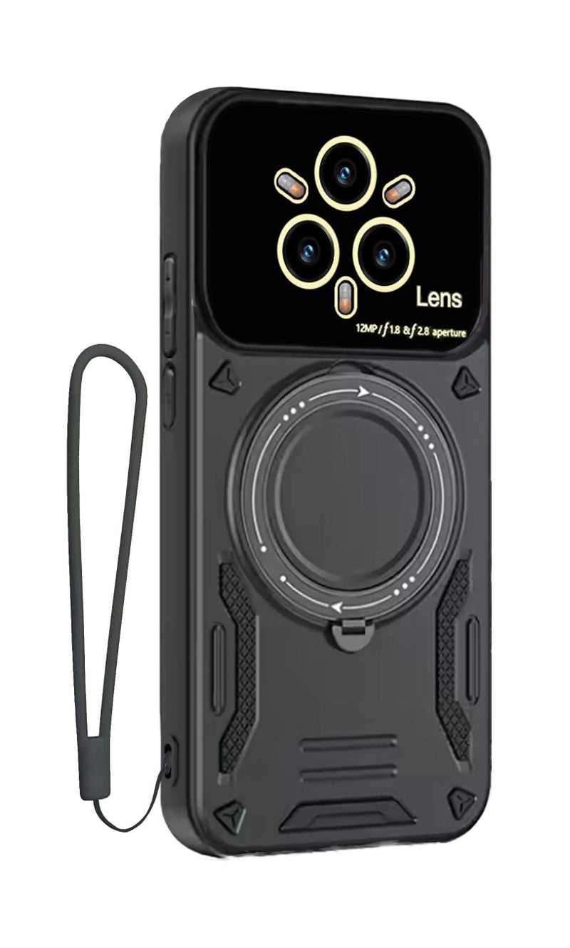SpartanACC Military Grade Phone Realme 14 Pro Plus Kikstand 360° Camera Protection ShockProof Cover,Drop Protection Strap Silicone Case Lens Protection Hybrid Realme14ProPlus Without Glass - Image 1