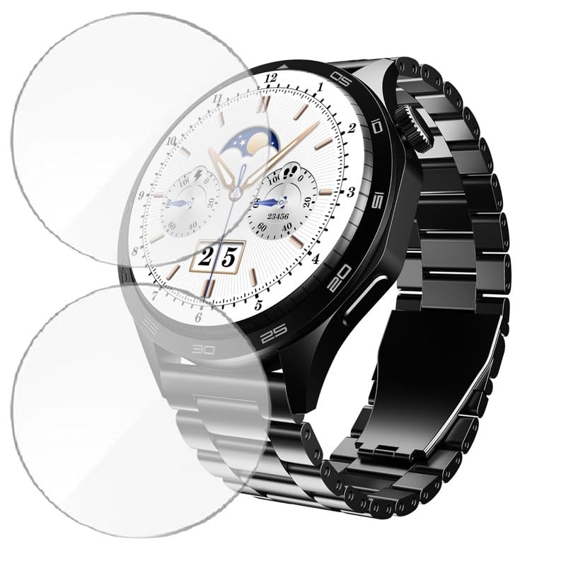 HELLOSCREEN 2-Pack | Screen Protector Guard for boAt Enigma Radiant | 1.43 inch | Smartwatch - Flexible & Ultrathin TPU Film, 9H Scratch Resistant, Bubble Free - Not Tempered Glass - Image 1