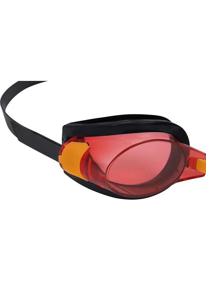 نظارة سباحة احترافية مضادة للضباب بإطار مريح – لون أحمر - Image 1