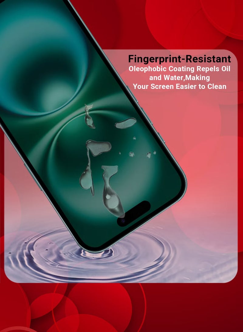 ELTRAZONE 3-Pack iPhone 16 Privacy Screen Protector – Anti-Spy Tempered Glass, 9H Hardness, Case-Friendly, Black - Image 4