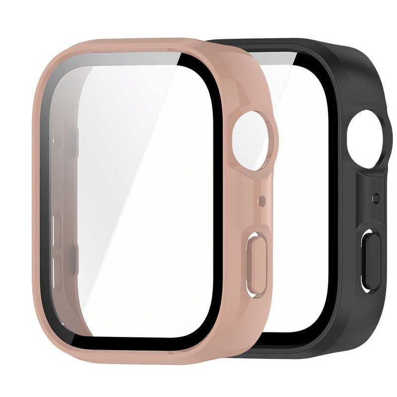 Compatible With Huawei Fit 4 Watch Case For HUAWEI Fit 4 Pro Ultra Thin Hard PC Cover With Tempered Glass Screen Protector Scratch Resistant Stylish Design Ivory White Plus Black Accessories Only Ideal Gift Choice - Image 1