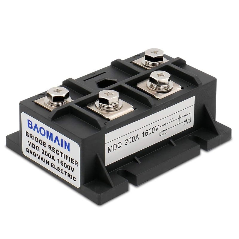 Baomain موحد جسر MDQ-200A، 200A 1600V، وحدة دايود موجي كامل أحادي الطور - Image 1