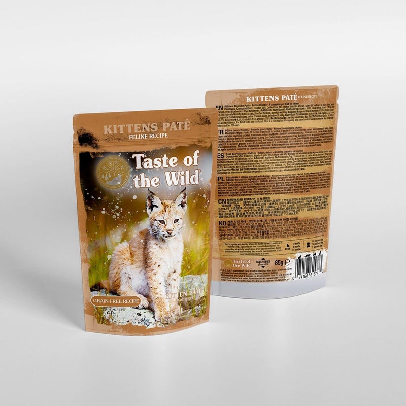 Taste of the Wild Kitten Chicken Patê, Grain Free Recipe, Wet Food for Cats 85g - Image 4