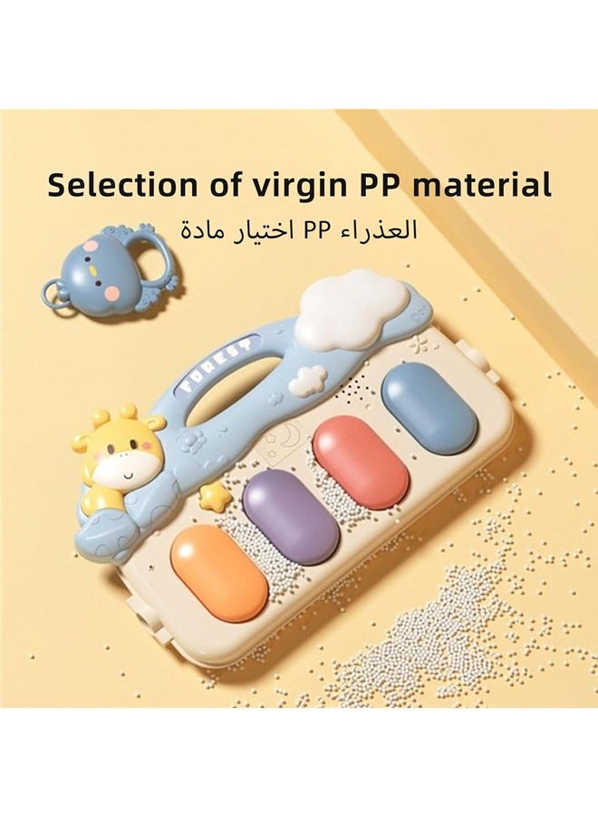 بيوينتي بساط لعب الأطفال وبساط لعب البيانو المضحك، مركز أنشطة الرضع لتعلم ألعاب الأطفال الحسية، الموسيقى والأضواء، هدايا للأولاد والبنات لحديثي الولادة والأطفال الصغار - Image 5