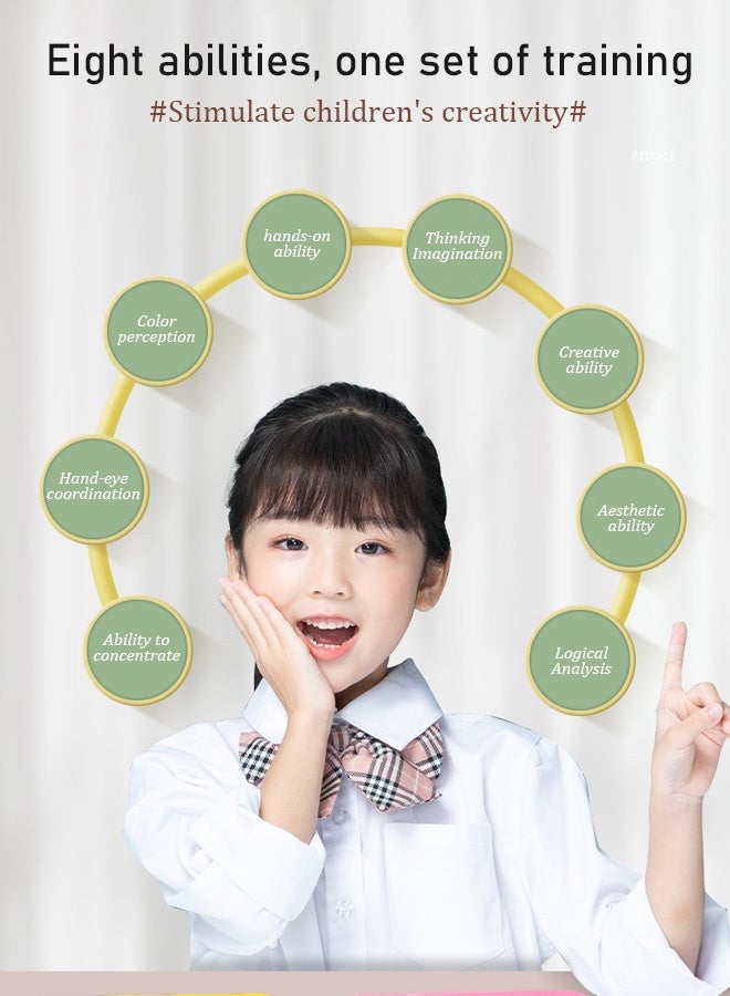 DIY Embroidery Doll Set for Kids Funny Cartoon Animal Sewing Craft Kit, Cartoon Animal Felt Embroidery Stitching with Stickers，SEducational Hand-Sewing Set - Image 3