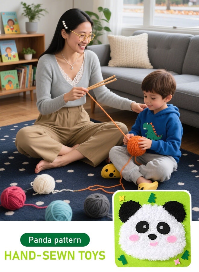 DIY Embroidery Doll Set for Kids Funny Cartoon Animal Sewing Craft Kit, Cartoon Animal Felt Embroidery Stitching with Stickers，SEducational Hand-Sewing Set - Image 1