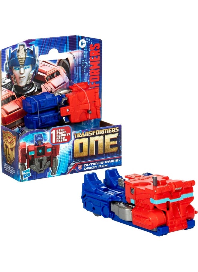 TRANSFORMERS - Transformers One Cog Changer Optimus Prime (Orion Pax) 4-Inch Robot Action Figure, Interactive Toys for Boys and Girls Ages 6 and Up - Image 1