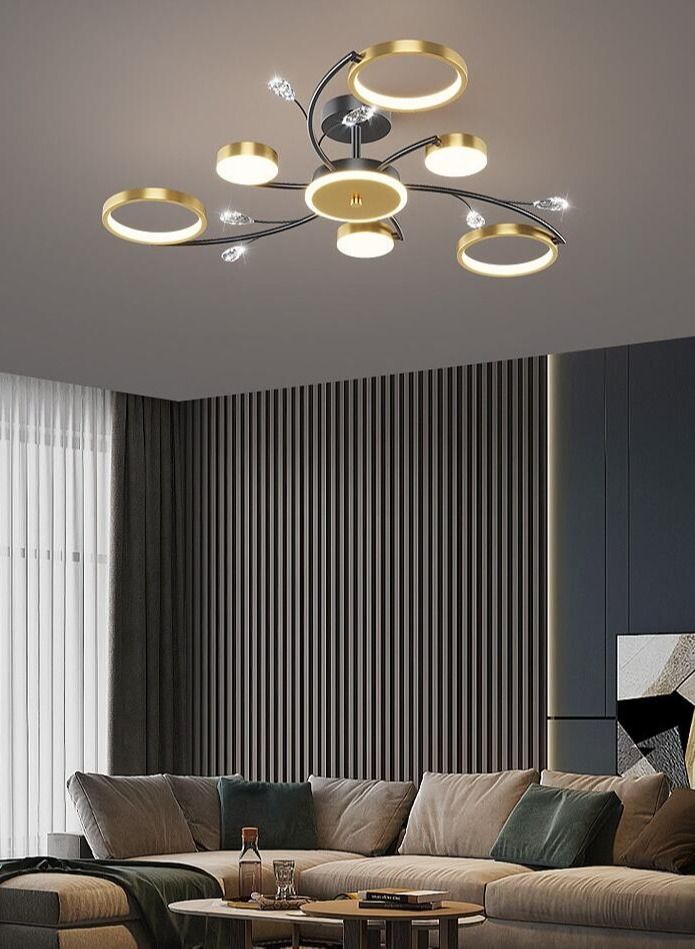 6 Head Modern Gold Ceiling Chandelier Living Room Bedroom Lustres Dining Room Ceiling Lamp Light  - Image 2