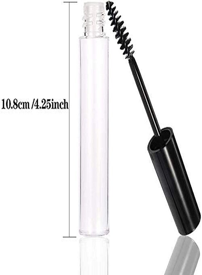 Vinayakart 5 Pcs 10ml Reusable Refillable Clear Empty Tube Bottle Mascara Container with Inner Plug And Mascara Brushes Avoid Leaking for DIY Eyelash Growth Treatment (10ml) - Image 4