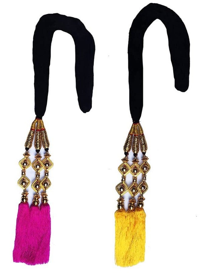 CHRONEX Pack of 2, Punjabi Paranda Parandi Choti Braid/Tassles Hair Accessories - Image 1