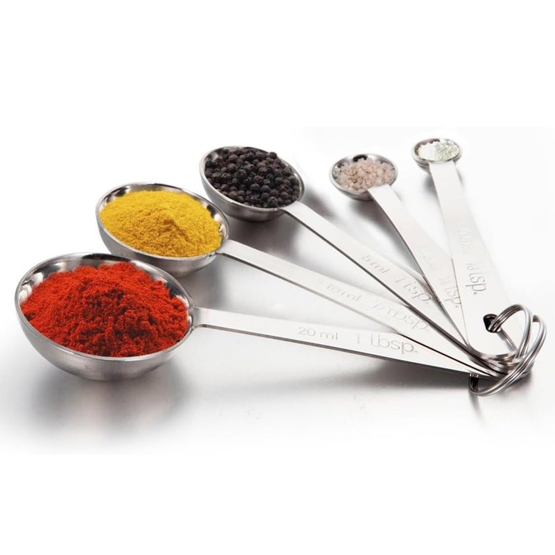 HAUSPROFI Measuring Cups and Spoons Set, 13 Pieces Premium Stainless Steel Measuring Spoons with Ruler Scoop/Clip for Baking, Liquid and Solid - Image 2
