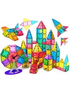 Jasonwell Magnetic Tiles Building Blocks Set For Boys Girls Preschool Educational Magnet Construction Kit Stacking Stem Toys Christmas Birthday Gifts For Kids Toddlers 3 4 5 6 7 8 9 10 + Year Old  - Image 1