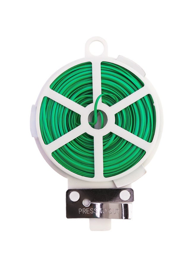 1 Piece Durable Garden Plant Ties with Built-in Cutter - 20m Portable Tie Ties, Reusable Green Garden Wire for Climbing Plants and Vine Supports - Easy-to-Use Gardening Tools - Image 4