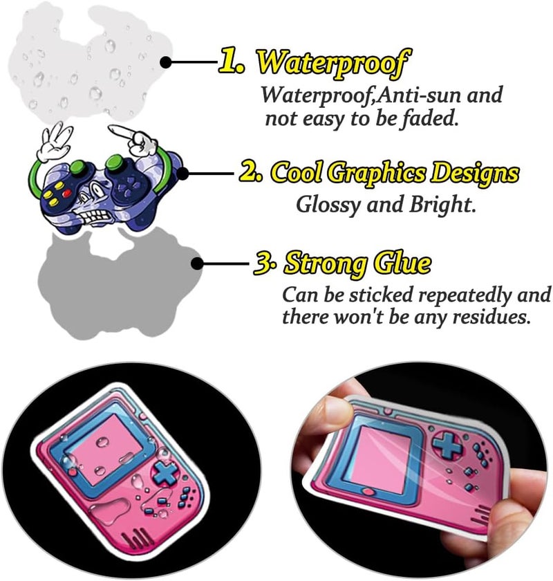 QTL Waterproof Game Vinyl Stickers Pack for Laptop Scrapbooking (100 Pcs Video Game Style) - Image 4