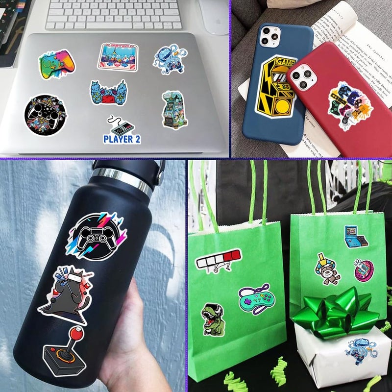 QTL Waterproof Game Vinyl Stickers Pack for Laptop Scrapbooking (100 Pcs Video Game Style) - Image 2