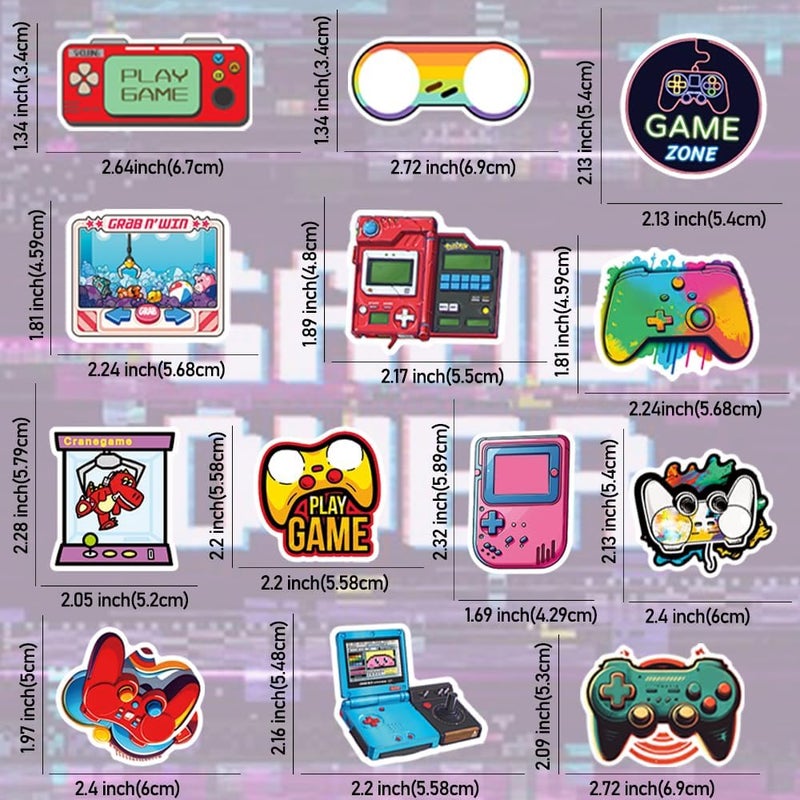 QTL Waterproof Game Vinyl Stickers Pack for Laptop Scrapbooking (100 Pcs Video Game Style) - Image 3