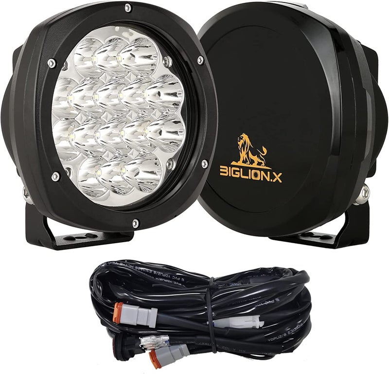 BIGLION.X 5Inch 160W Round Led Driving Lights Off Road Spot Lights Offroad Driving Light Bar 18800LM with Wiring Harness Waterproof IP69K 12V 24V for Pickup Trucks ATV UTV SUV - Image 1