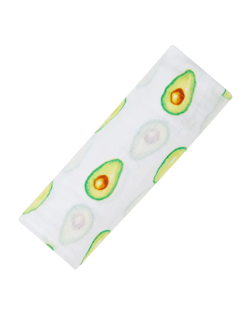 Malabar Baby Organic Muslin Swaddle Blankets (Single) - Avocado