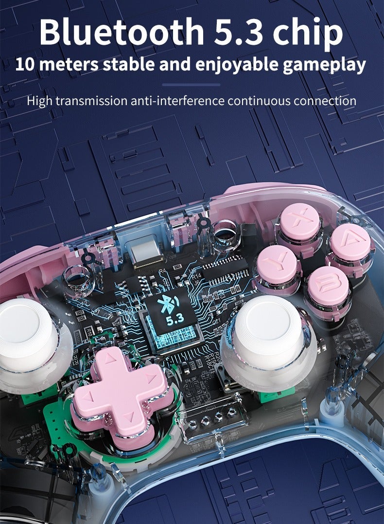 AOLION Game Controller Hall Effect Joysticks Analog Triggers Wireless Pro/HD/Rotory Vibration Compatible with Switch/PC/Android/iOS/Steam Deck - Image 4