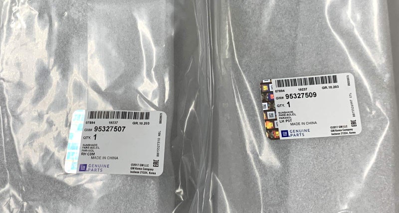 Chevrolet Interior Sun Visor Shade LH+RH 2P Gray for GM Sonic 2012+ OEM Parts - Image 4