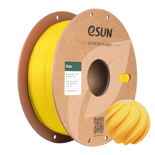 eSUN PLA Filament 175mm 3D Printer Filament PLA Plus Dimensional Accuracy 003mm 1KG Spool 22 LBS 3D Printing Filament for 3D Printers Yellow - Image 1