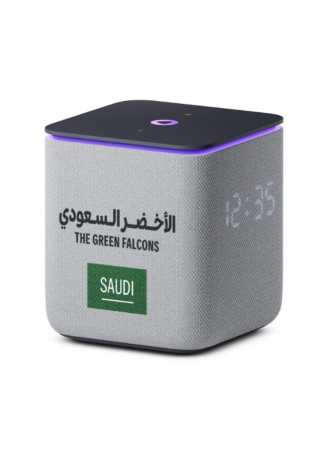 ياسمينة مكبر صوت ذكي Yango Yasmina Midi إصدار كرة القدم المحدود، عربي إنجليزي، 24 واط صوت، محور منزل ذكي Zigbee، يتضمن غلاف جامع وحزمة ملصقات - Image 1