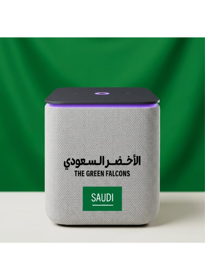 ياسمينة مكبر صوت ذكي Yango Yasmina Midi إصدار كرة القدم المحدود، عربي إنجليزي، 24 واط صوت، محور منزل ذكي Zigbee، يتضمن غلاف جامع وحزمة ملصقات - Image 2