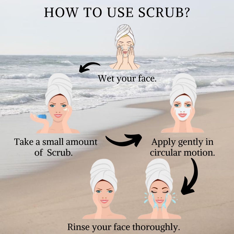 Nyassa Foaming Scrub - Exfoliating Cleansing Face and Body Scrub with Apricot Extract and Beads | 35gm - Image 4