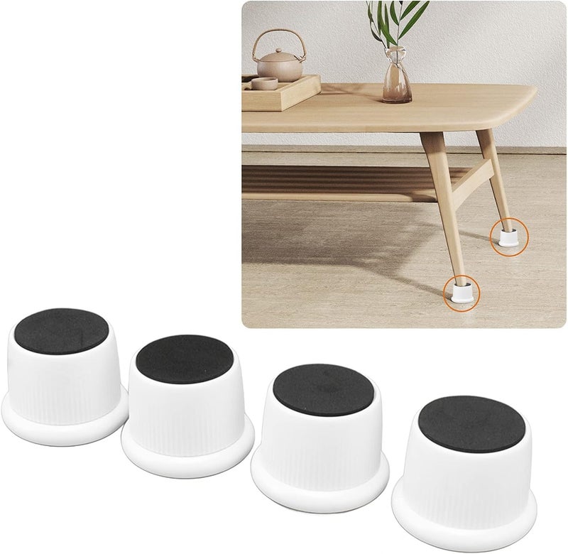 Furniture Risers, 4Pcs Chair Pads Height Adjustablebed Riser Chair Leg Protectors Sofa Leg Risers for Home Bedroom(White) - Image 5