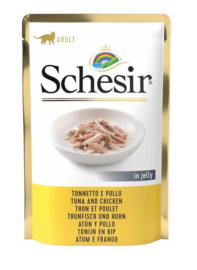 Schesir طعام رطب من التونة مع الدجاج للقطط البالغة - Image 1