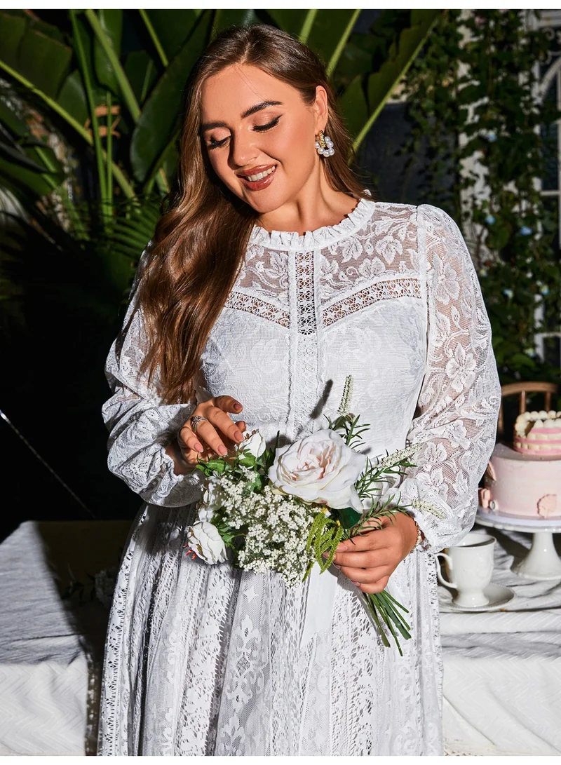 SIMPLEE Oversized women's dress suitable for curvy women's flowing skirt