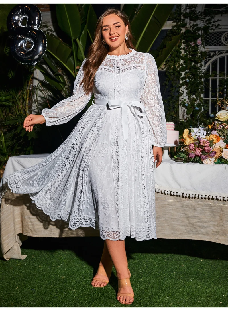 SIMPLEE Oversized women's dress suitable for curvy women's flowing skirt