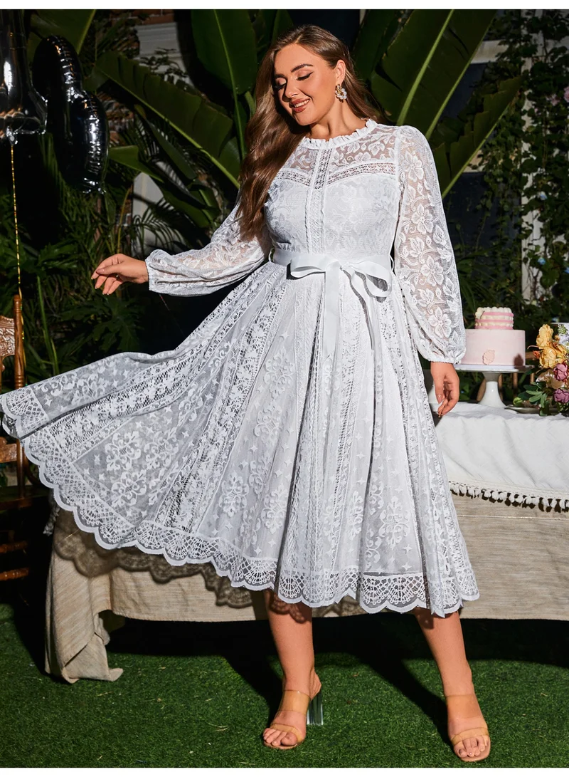SIMPLEE Oversized women's dress suitable for curvy women's flowing skirt