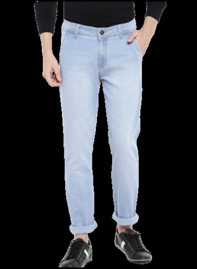 HIGH STAR Men Blue Slim Fit Mid-Rise Clean Look Stretchable Jeans 