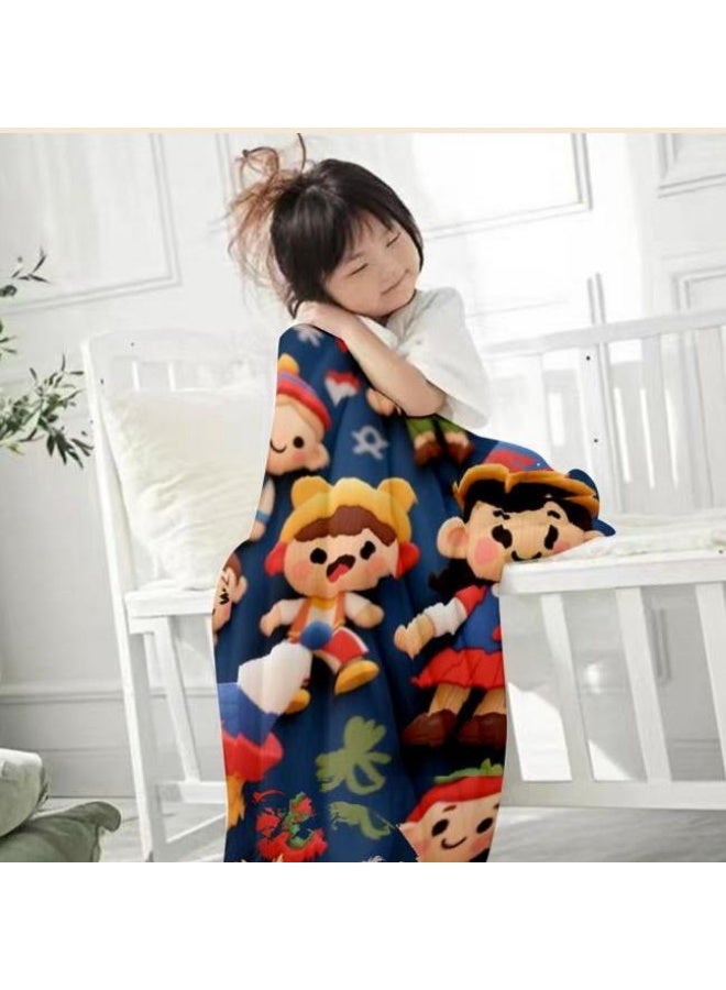 عام بطانية رقيقة من الفانيلا الكرتونية للأطفال أو الطلاب (دافئة ومريحة ومناسبة للنوم والألعاب) 100 سم * 150 سم - 1164 - Image 3