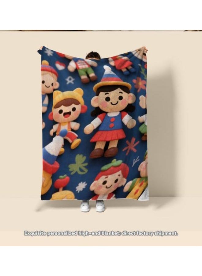 عام بطانية رقيقة من الفانيلا الكرتونية للأطفال أو الطلاب (دافئة ومريحة ومناسبة للنوم والألعاب) 100 سم * 150 سم - 1164 - Image 4